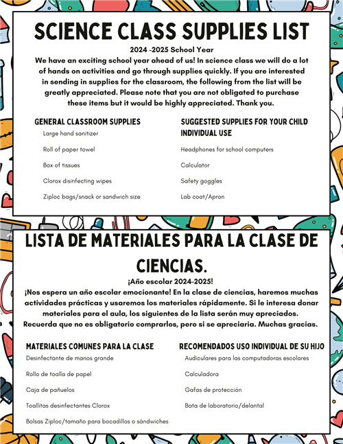Suggested Materials